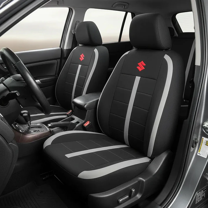 Fundas Asiento Suzuki Tela Poliester Negro Gris | JJ Group 1