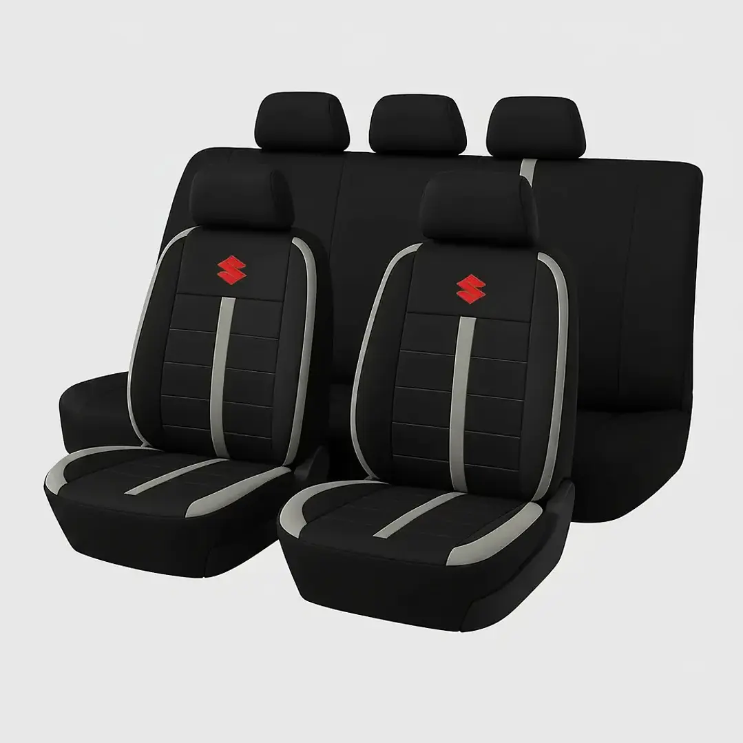 Fundas Asiento Suzuki Tela Poliester Negro Gris | JJ Group 5