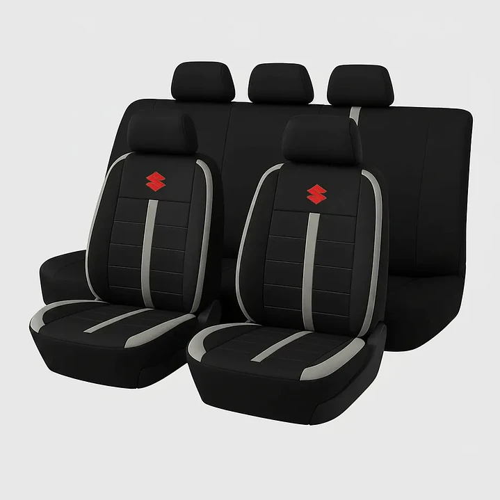 Fundas Asiento Suzuki Tela Poliester Negro Gris | JJ Group 5