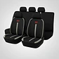 Fundas Asiento Toyota Tela Poliester Negro Gris | JJ Group - Miniatura 6