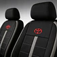 Fundas Asiento Toyota Tela Poliester Negro Gris | JJ Group - Miniatura 4