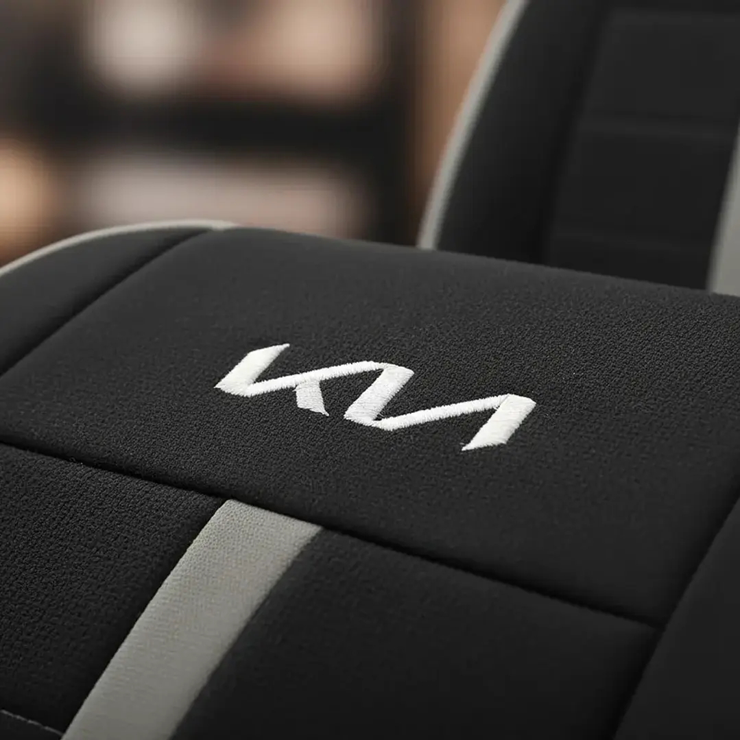 Fundas Asiento Kia Tela Poliester Negro Gris | JJ Group 4
