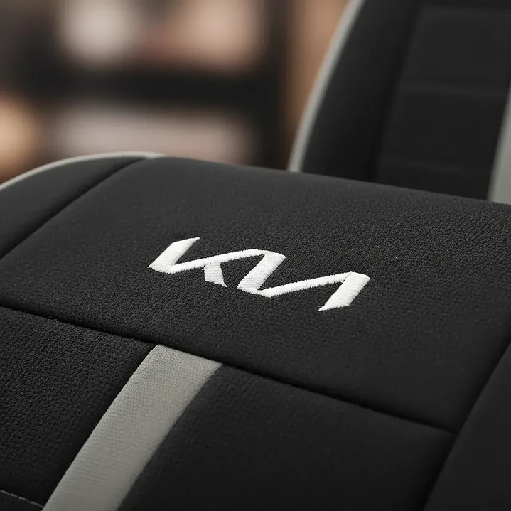 Fundas Asiento Kia Tela Poliester Negro Gris | JJ Group 4
