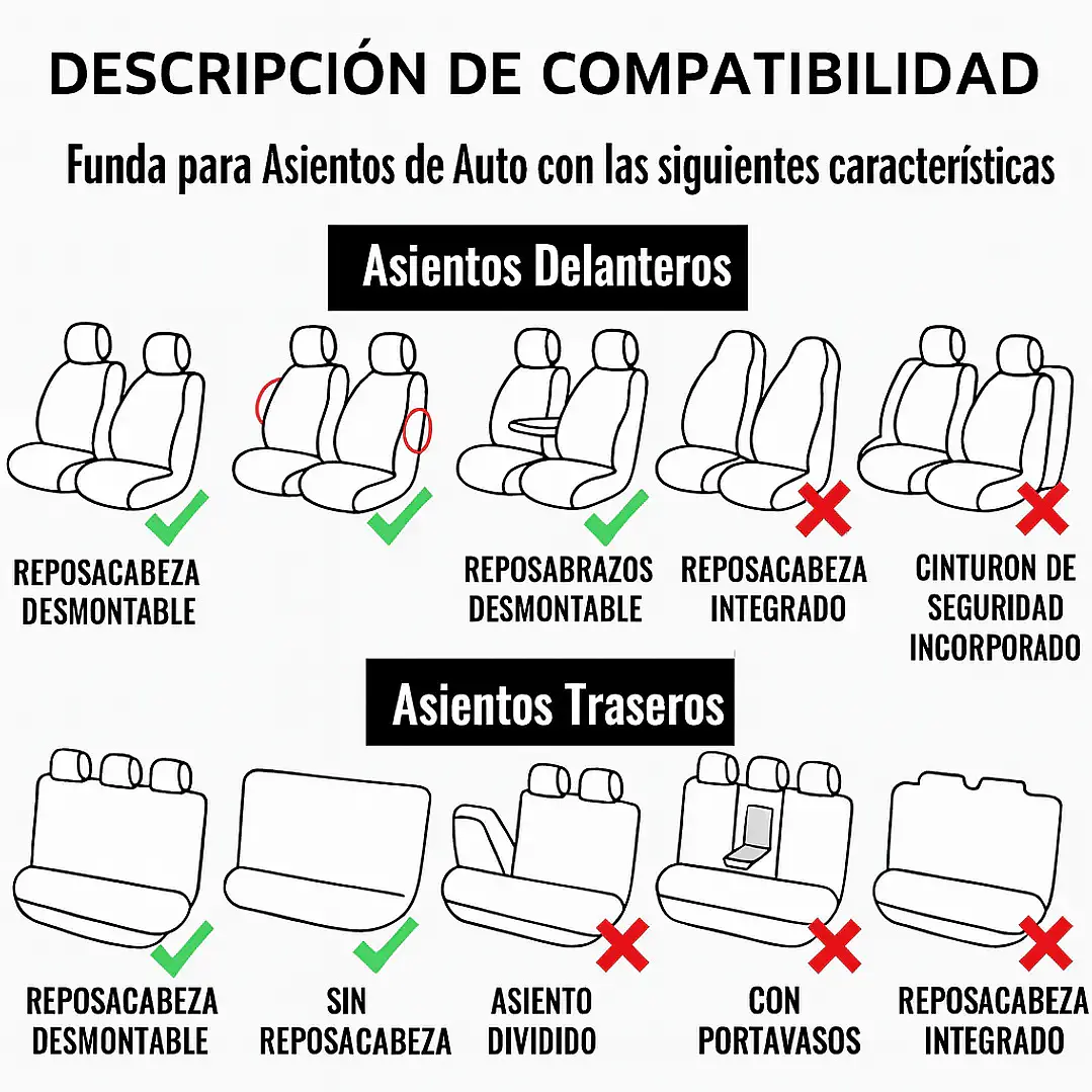 Fundas Asiento Kia Tela Poliester Negro Gris | JJ Group 5