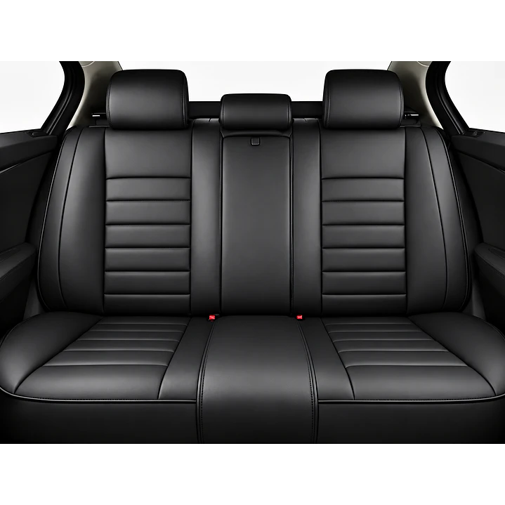 Fundas Cubre Asiento Auto Premium Luxury Negro  3