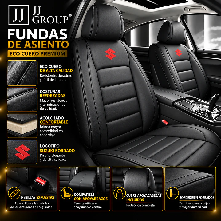 Fundas Cubre Asiento Auto Suzuki Premium Luxury 2