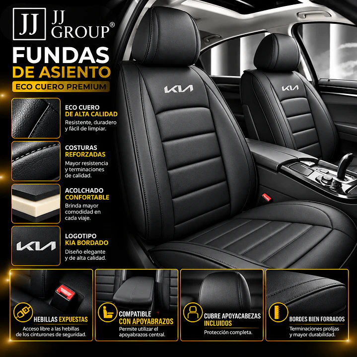 Fundas Cubre Asiento Auto Kia Premium Luxury 2