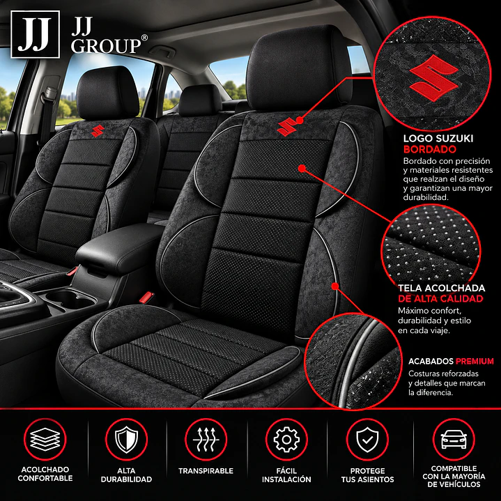 Fundas Cubre Asiento Auto Suzuki Tela Acolchada 2