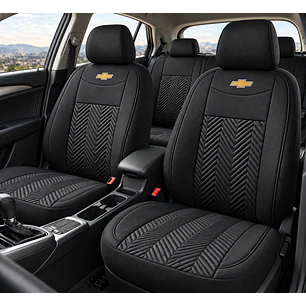 Fundas Cubre Asiento Auto Chevrolet Tela Negro