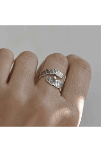 ANILLO CORTEZA ENVOLVENTE - PLATA SEMIENVEJECIDA Y ORO 18 K