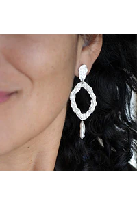 AROS VACÍO FERTIL plata 950 y perlas largas