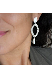 AROS VACÍO FERTIL plata 950 y perlas largas