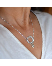 COLLAR DEL VACÍO A LA SEMILLA  -  PLATA 950 Y MOISSANITA
