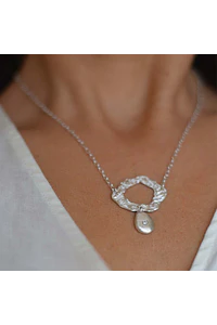 COLLAR DEL VACÍO A LA SEMILLA  -  PLATA 950 Y MOISSANITA