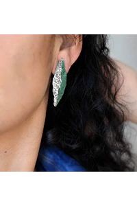 AROS ORILLA- Cobre patinado y plata 950- (A pedido)