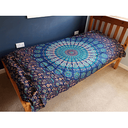 Colcha cama individual mandala clássica