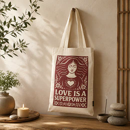 Tote bag Love is a Super Power
