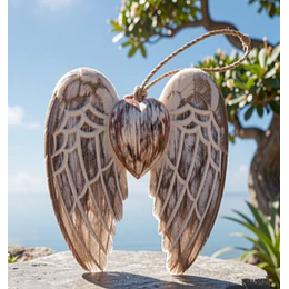 Asas de anjo em madeira 15 cm