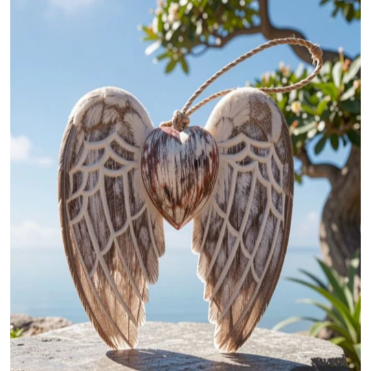 Asas de anjo em madeira 15 cm