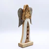 *NATAL* Anjo de madeira de manga com estrela 30 cm