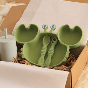 Box Alimentación Cangrejo Verde/Celeste