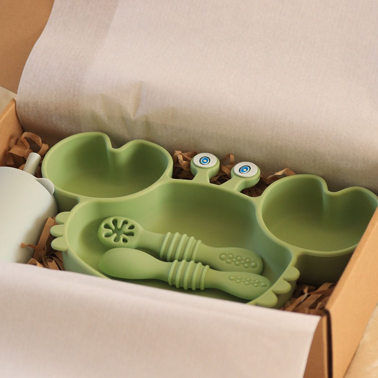 Box Alimentación Cangrejo Verde/Celeste 2