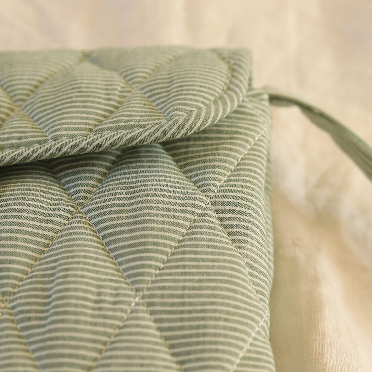 Mudador Portátil Líneas Verde/Blanco 2