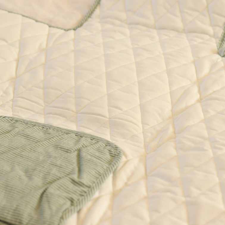 Mudador Portátil Líneas Verde/Blanco 3