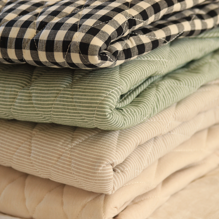 Mudador Portátil Líneas Beige/Blanco 5