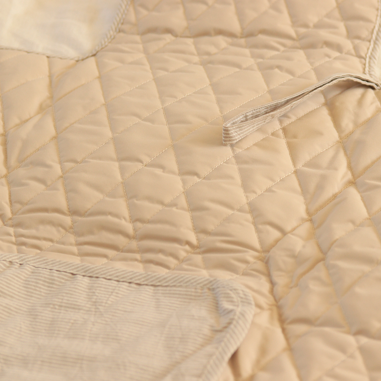 Mudador Portátil Líneas Beige/Blanco 7