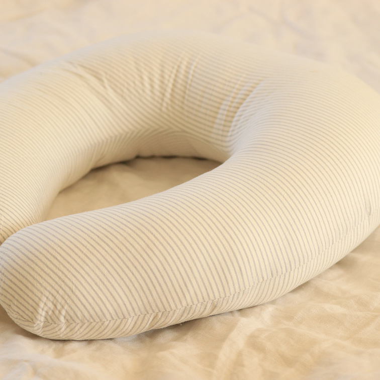 Cojín de Lactancia Líneas Gris/Blanco 1