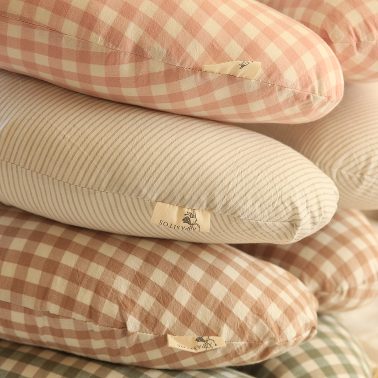 Cojín de Lactancia Líneas Gris/Blanco 4