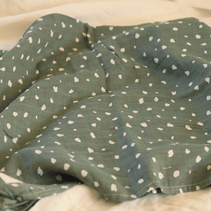 Tuto Grande/Swaddle Verde y Blanco