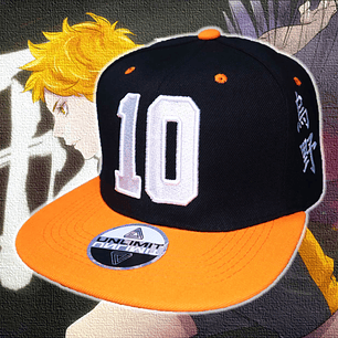 10 de Karasuno. Haikyuu. Snapback. Incluye 3 bordados.