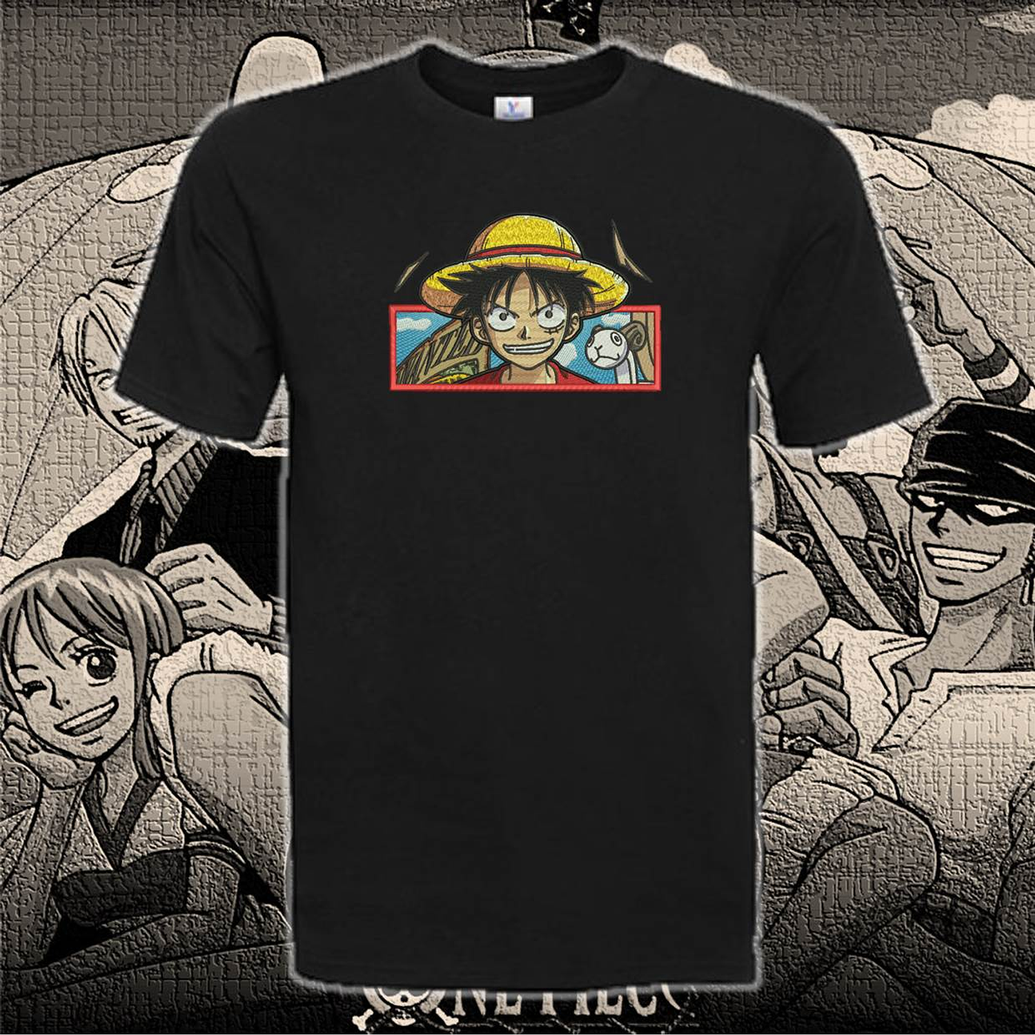 Luffy. One Piece. Polera bordada. 7