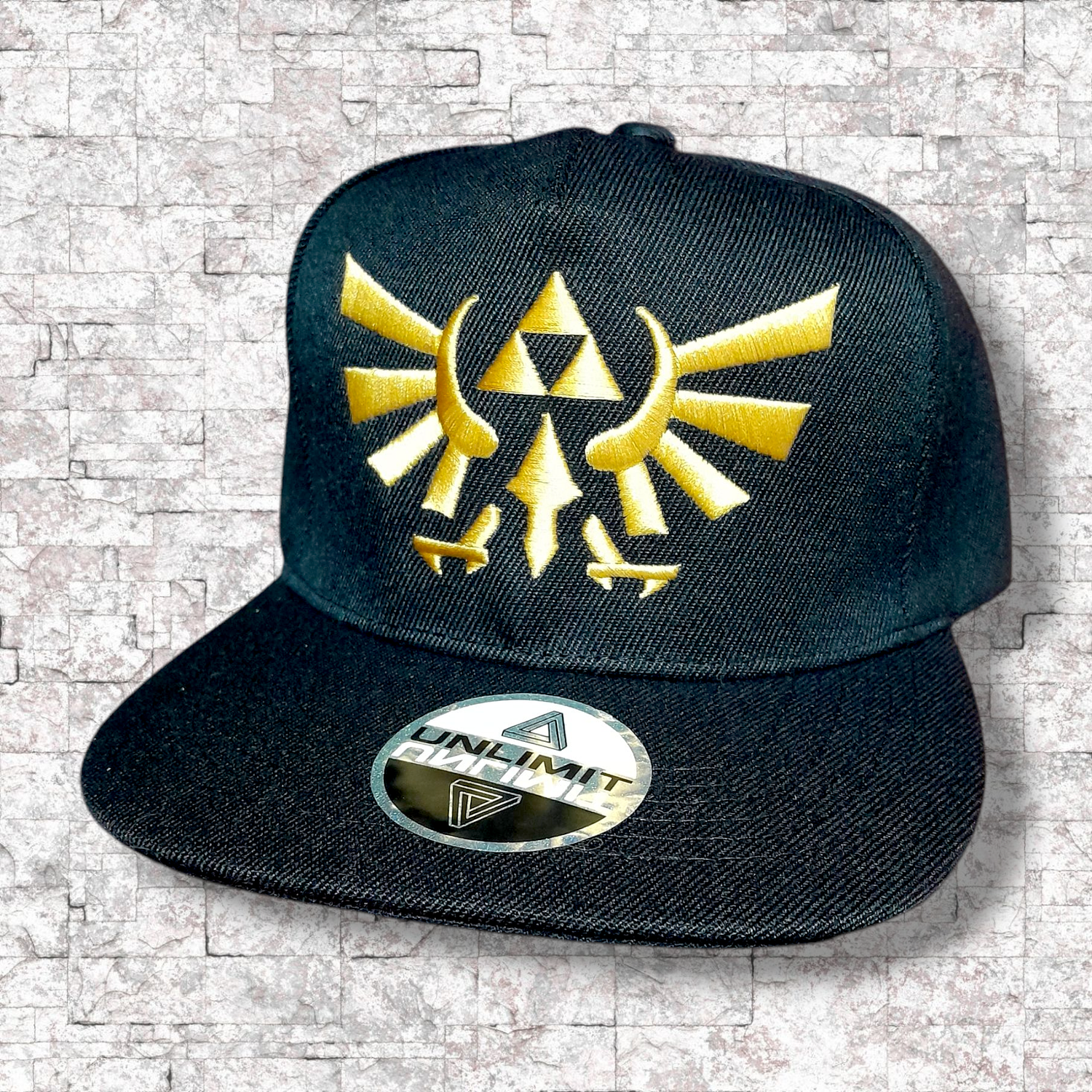 Trifuerza. Snapback bordado. Zelda.