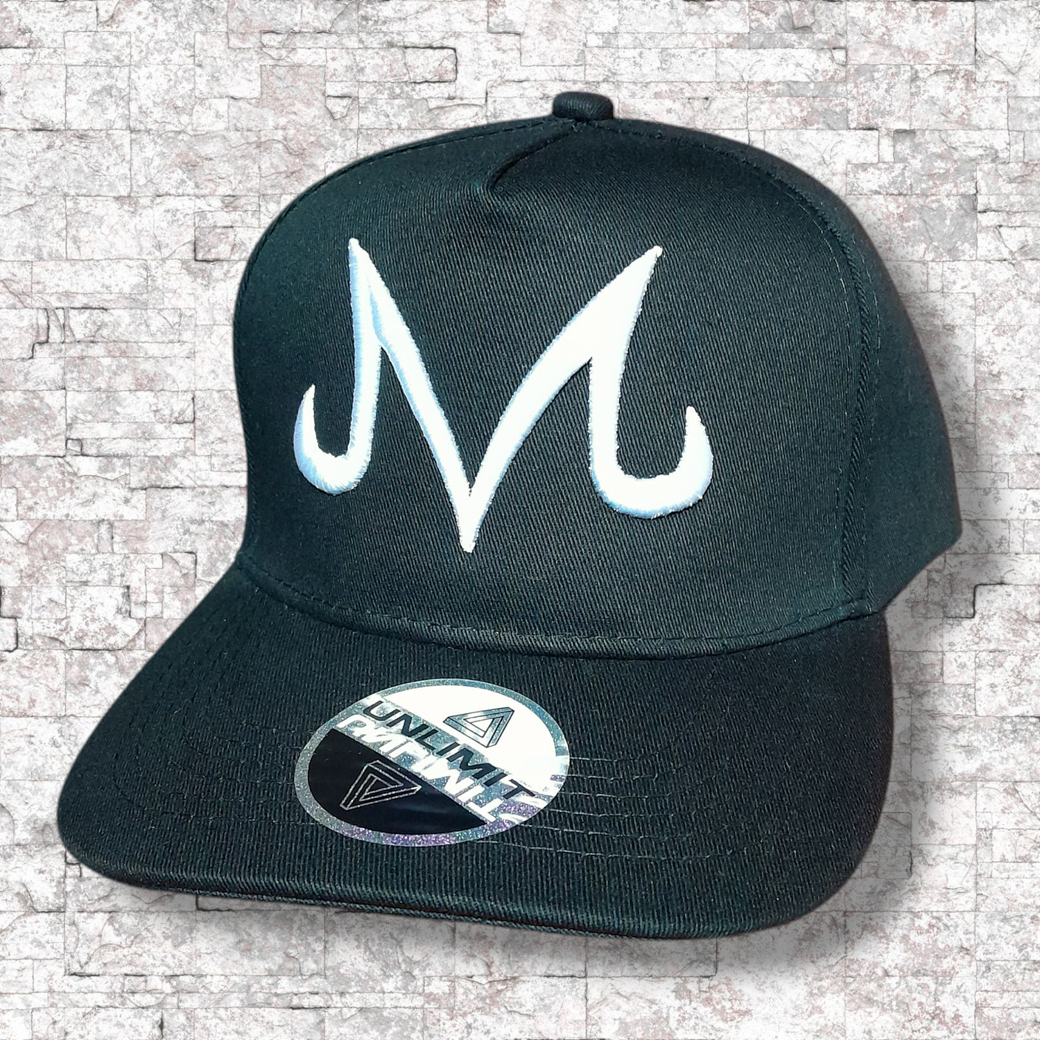 Majin Vegeta símbolo. Gorra bordada con relieve. Dragon Ball Z. 1