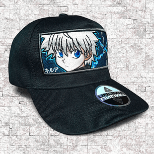 Killua. Snapback bordado con relieve. Hunter x hunter.