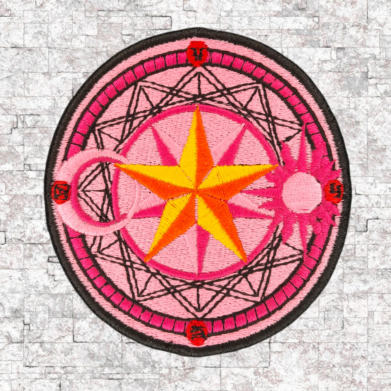 Logo Cartas Sakura. Parche bordado. 1