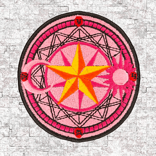 Logo Cartas Sakura. Parche bordado.