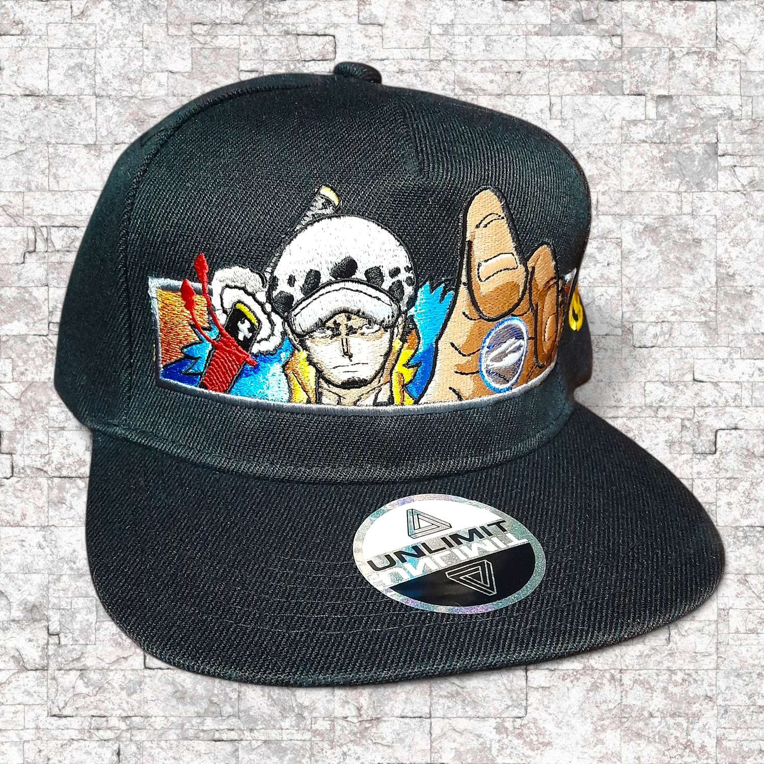 Trafalgar Law. Versión Wano. Snapback bordado con dos bordados. One Piece. 3