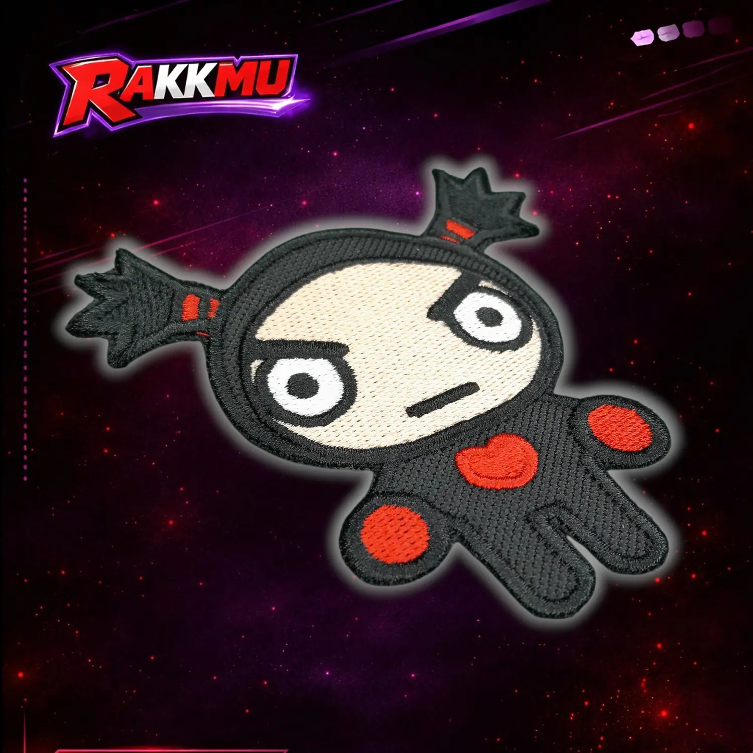 Pucca y Garu. Parches bordados. 5