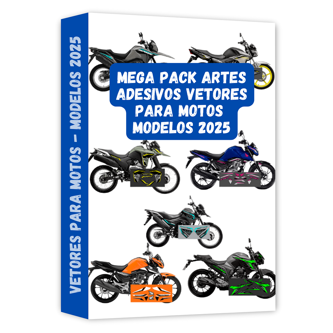 Mega Pack Artes Adesivos Vetores Para Motos - Somente Modelo 2025 1