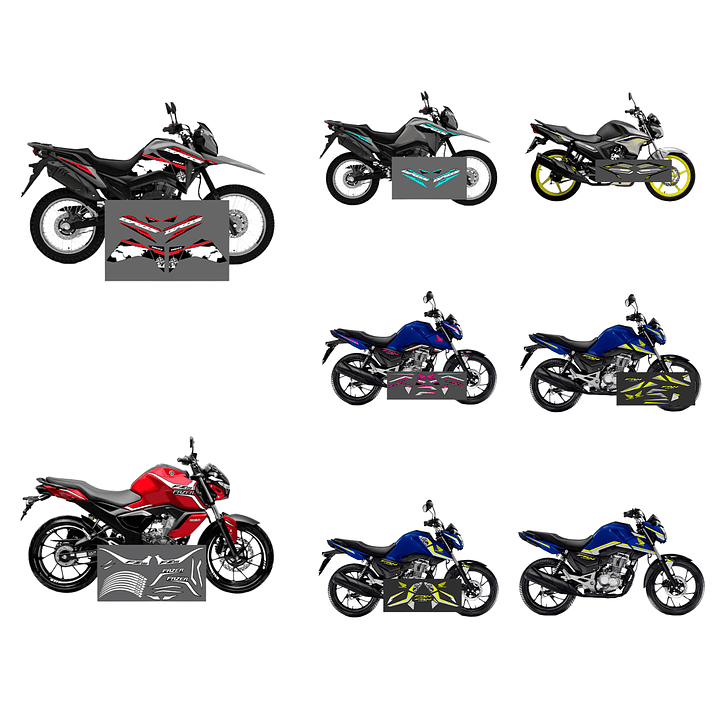 Mega Pack Artes Adesivos Vetores Para Motos - Somente Modelo 2025 3