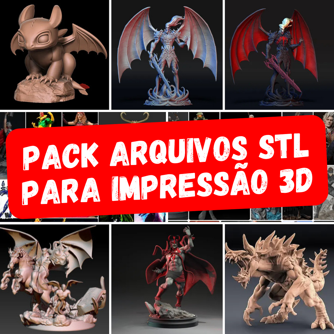 Pack STL Modelos Para Impressão 3D -  Sempre Atualizado 2