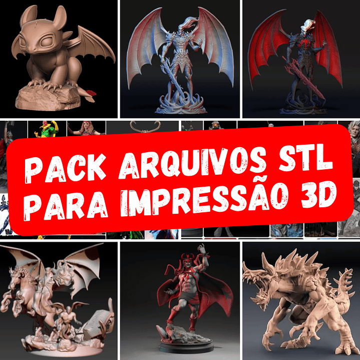 Pack STL Modelos Para Impressão 3D -  Sempre Atualizado 2
