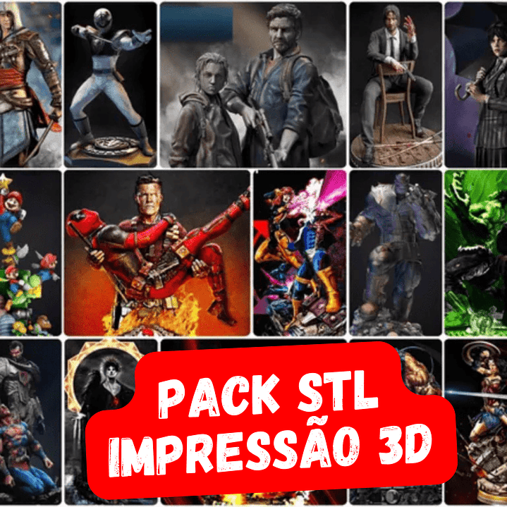 Pack STL Modelos Para Impressão 3D -  Sempre Atualizado 3