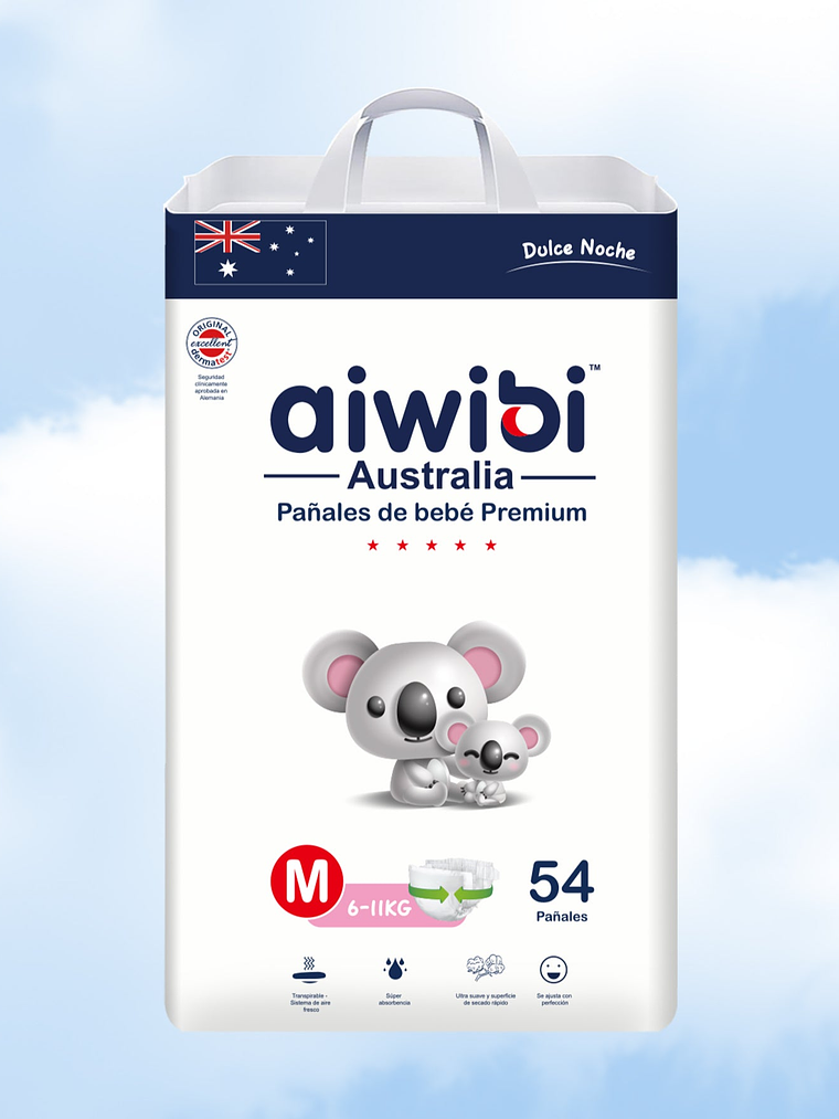 Talla M 54 pañales  1