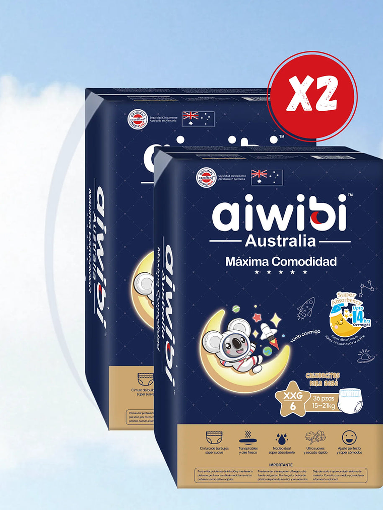 Talla XXG 72 pañales Calzón  1