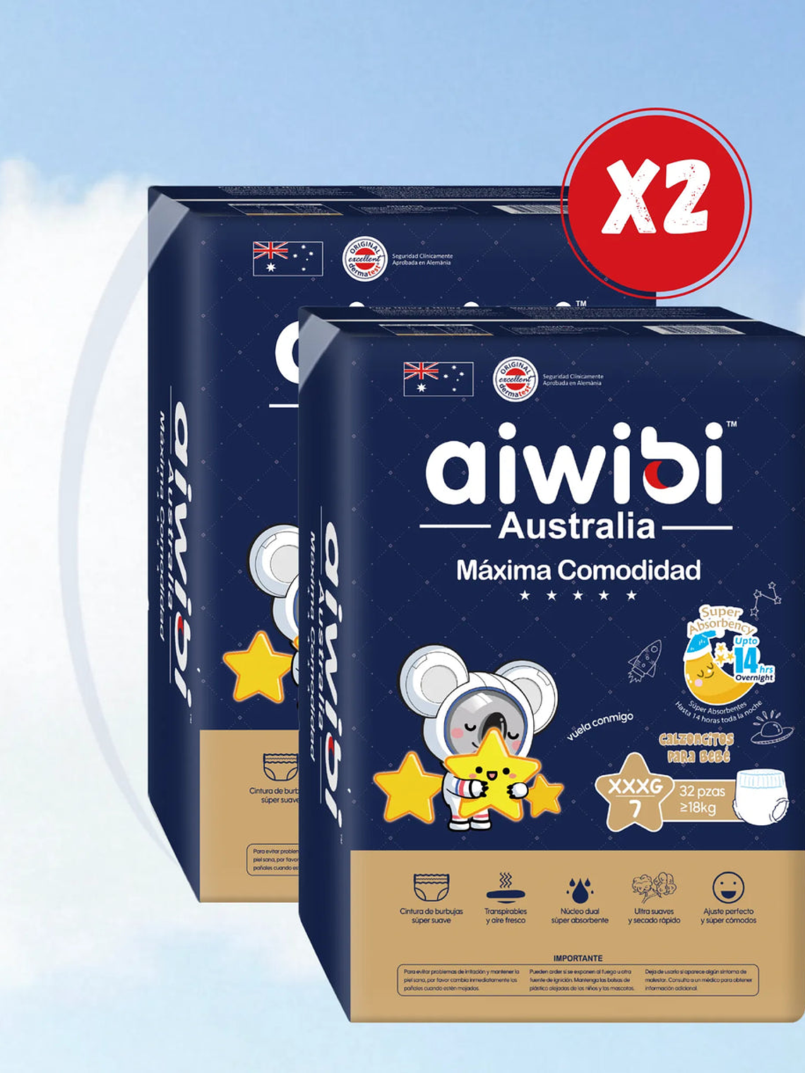 Talla XXXG 68 pañales Calzón  1